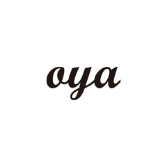 Letter oya connect geometric symbol simple logo vector