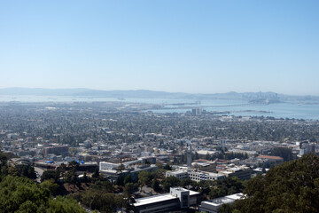 City of Berkeley with San Francisco Bay in the Background – A scenic photo featuring the city of...