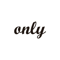 Letter only connect geometric symbol simple logo vector