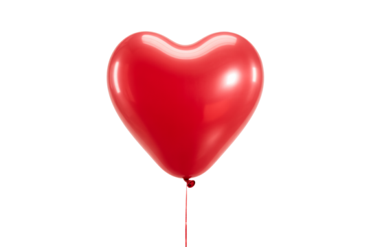 Romantic red heart balloon floating for Valentine's Day decor