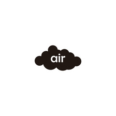 air in cloud geometric symbol simple logo vector