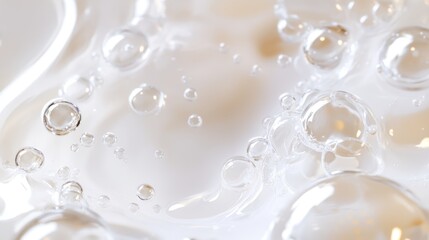 Macro Shot of Clear Bubbles in Gel