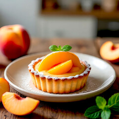 fruit tart with apricots