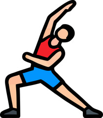 Active person performing a stretch exercise in sportswear