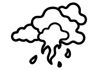 weather icon lightning vector illustration cartoon clouds design symbol