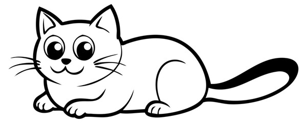 black and white cartoon cat and squirrel illustration