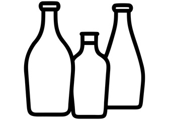 wine bottle and glass vector illustration