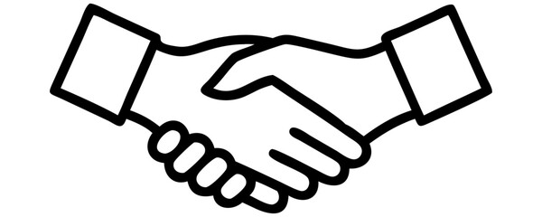 Handshake vector illustration of two hands shaking symbolizing agreement