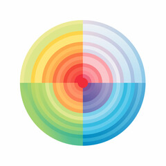 Abstract Colorful Circular Design with Concentric Rings