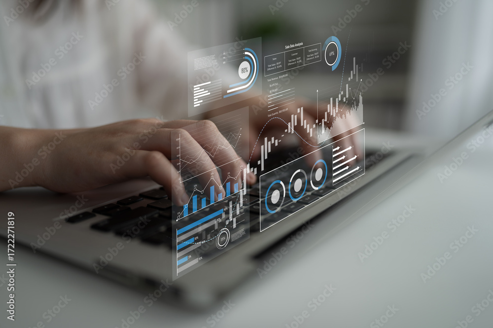 Poster sales data analysis dashboard showing performance, trends, and insights. sales data tracks growth, s