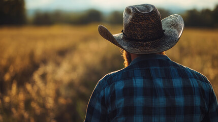 Cowboy is enjoying his Farmland
