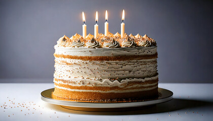 birthday cake with candles