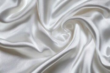 Elegant, ivory silk fabric draped in soft folds