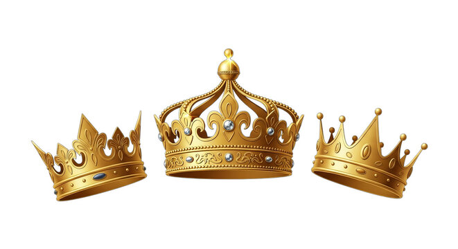 Three Kings Day Crowns and Epiphany Celebration Illustration for transparency image