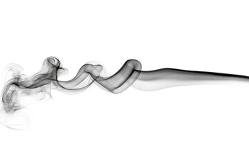 Elegant Smoke Swirl on White Background