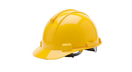 Yellow hard hat isolated on transparent background
