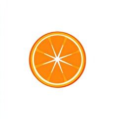 Circular slice of orange fruit, vibrant color