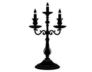 Ornate candleholder silhouette