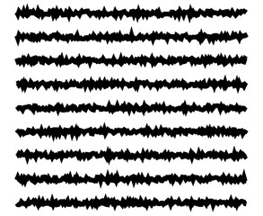 Obraz premium Lines Brush Stroke Patterns sketching Texture Black Seamless Design Vector Illustration