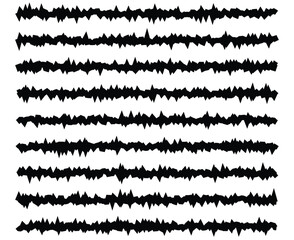 Obraz premium Lines Brush Stroke Patterns sketching Texture Black Seamless Design Vector Illustration