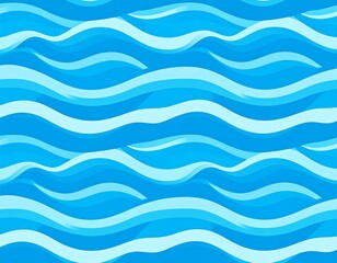 Seamless pattern of stylized ocean waves