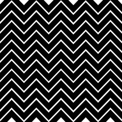 Modern black and white chevron zigzag pattern. Minimalist geometric seamless background design for contemporary home decor, fashion and graphic design projects.