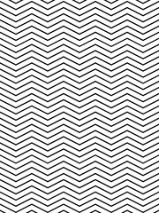 Clean white chevron zigzag pattern on white background with black outline. Classic geometric seamless design perfect for minimalist decor, stationery and contemporary design projects.