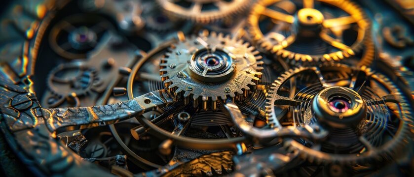 Detailed mechanical gears