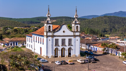Igreja Matriz de Nossa Senhora da Conceição, centro histórico de Catas Altas, Minas Gerais,...