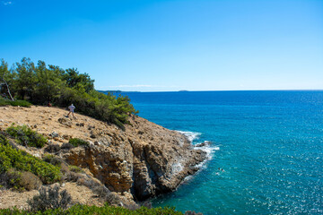 The serene and scenic Trypiti ( Tripiti) beach in Thassos, Greece 