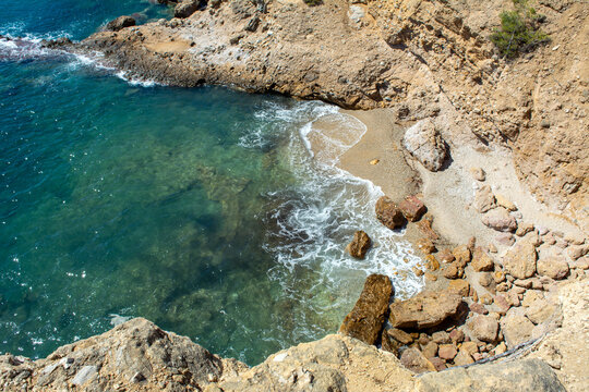 The serene and scenic Trypiti ( Tripiti) beach in Thassos, Greece 