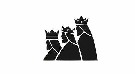 Christmas icon vector three kings christmas nativity scene vector illustration epiphany kings silhouette clip art magi christmas story