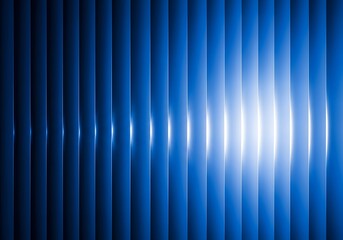 Luminous Blue Gradient Bands A Minimalist Abstract Background with Polished, Convex Strips Radiating Light, Creating a Rhythmic Pattern of Shadows and Intense Blue Illumination!