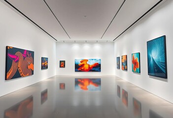 Sleek Minimalist Gallery Showcasing Modern