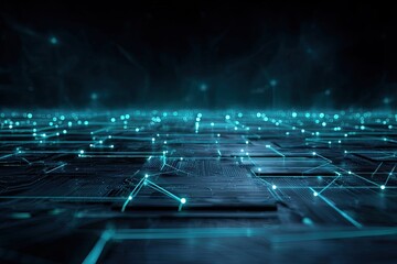 Abstract Futuristic Technology Network Background
