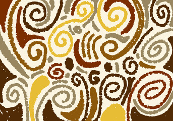 Hand drawn colorful lines flat