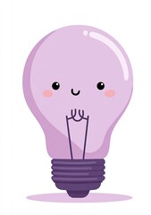 Cute lightbulb character