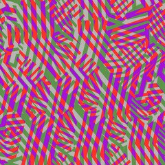 Abstract seamless geometric pattern with colorful lines, vector wave illustration for textile design wallpaper backdrop
