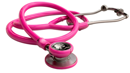 Pink Stethoscope isolated on transparent background