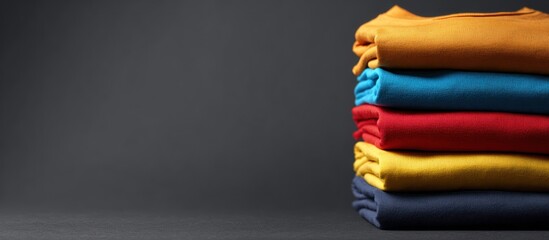 Folded colorful apparel