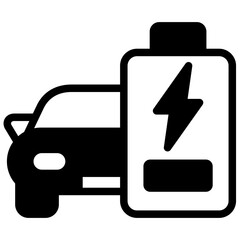 car battery icon silhouette