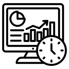 Financial Dashboard Icon Element For Design