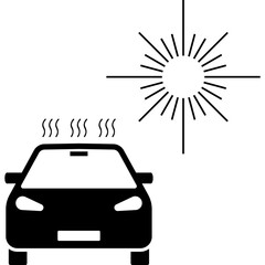 car on the road silhouette