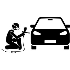 electric car icon silhouette