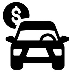 car with dollar sign