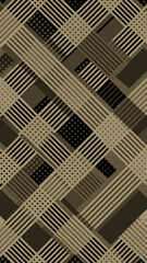 モダンな茶系の幾何学的な格子柄の抽象パターン