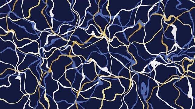 Seamless Japanese kintsugi pattern wave animation background