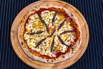 An authentic Brazilian anchovy pizza, the best pizza in the world