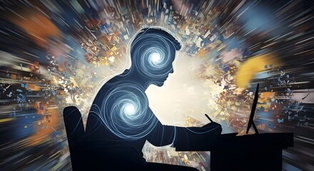 Conceptual Image of a Person in a Flow State of Deep Work.