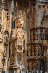 Statue of Longmen Grottoes in Luoyang, Henan